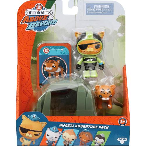 Octonauts 61100 Above & Beyond | Deluxe Toy Figure | Kwazii Adventure Pack | Recreate Missions, Green