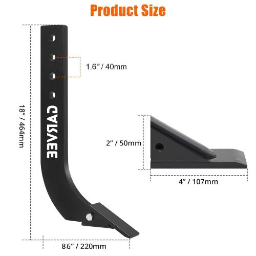 Garvee Box Blade for Tractor, 16 in Ripper Shanks for Box Blade, Box Blade Shank with 4 Holes, Ripper Point/Scarifier Tooth for Box Blade Shank for Replacement, Digging, Plowing