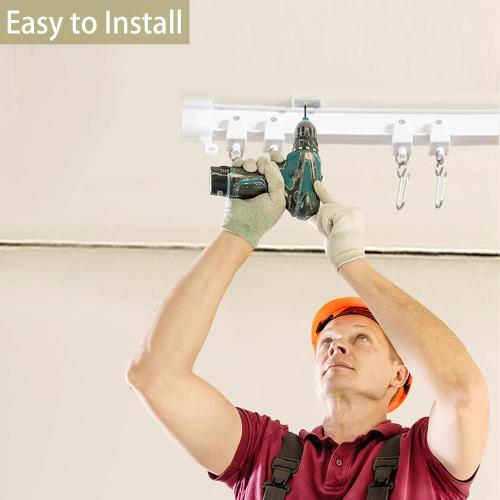 Premium Ceiling Curtain Track System, Flexible and Durable Design for Effortless Gliding, Ideal for Shower Window RV Room Dividers, Privacy and Home Décor