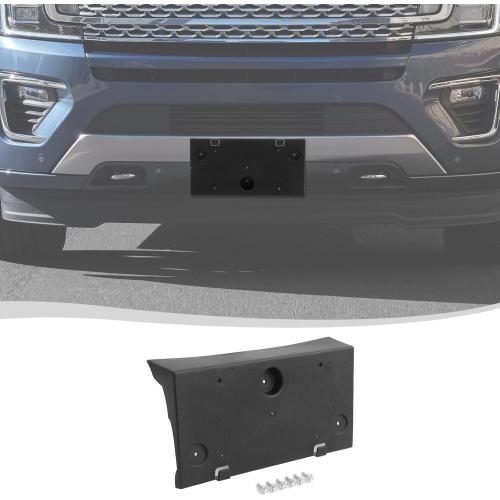 Voodonala for Ford Expedition 2018-2024 Front License Plate Frame Hanging License Plate Frame Bracket Compatible with Ford Expedition 2018-2024(Black)