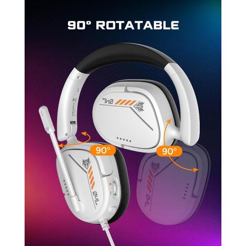 NUBWO HG04L Gaming Headset for PS5/PS4, Xbox Series X|S/Xbox One, Switch – 250g Lightweight, Clear Unidirectional Mic, Soft Memory Earmuffs, 3.5mm Jack for Gaming & Work (Splitter not Included)