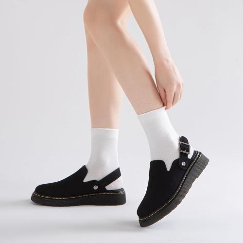 Athlefit Women's Slip On Suede Clogs with Back Strap