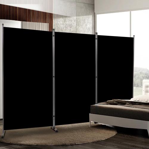 Room Divider 6FT Folding Privacy Screens, 3 Panel Partition Room Dividers w/Freestanding Design, Portable Wall Divider for Room Separtation, Fabric Room Divider Panel Sceen for Home Office Bedroom
