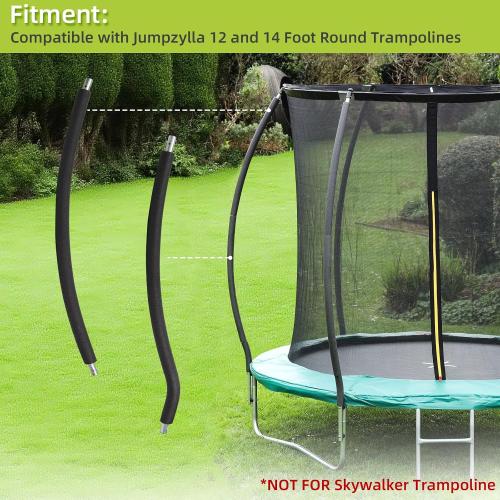 Trampoline Poles Replacement for Skywalker Or Jumpzylla Trampoline Net | Galvanized Trampoline Replacement Parts,Replaces Skywalker #4201 4202 4135&Jumpzylla 8-14ft,Safety Protective Foam Sleeve