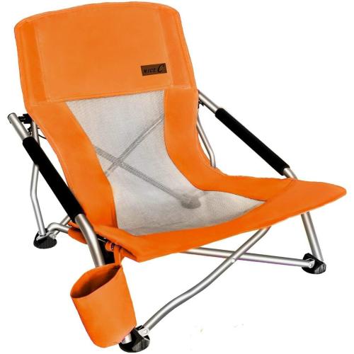 Nice C Low Beach Camping Folding Chair, River Sand Lake Chair (1P, Orange)