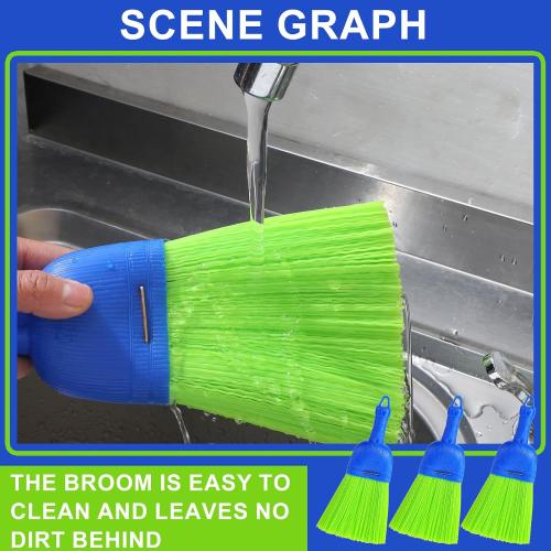 5 Pcs Whisk Broom Poly Fiber Handheld Brush Hand Broom Outdoor Broom Car Broom with Hang Hole for Cleaning Indoor Porches Floors Decks Driveways Dirt Dust