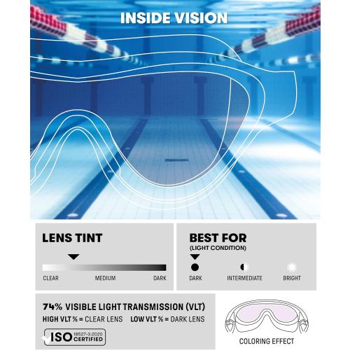 ARENA Unisex Youth The One Junior Swim Mask Goggles for Boys and Girls Ages 6 to 12 Large Fit Polycarbonate Lens