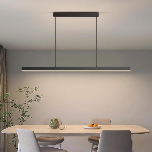 LED Linear Pendant Lights, 39in Island Lighting Fixture 3000k-6000K Dimmable, Chandelier Lamp for Kitchen Dining Room Pool Table Office Bar Garage Workbench