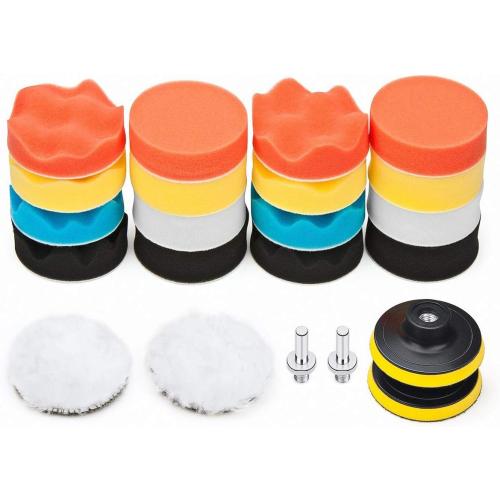 3 Inch Polishing Pads Kit, 22PCS Foam Buffing Pads for Drill Car Polishing