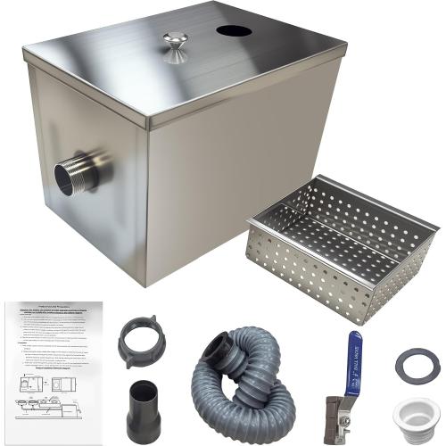 Commercial Grease Trap Stainless Steel Interceptor Oil-water Separator for Restaurant, Kitchen, Cafe, Canteen, Factory
