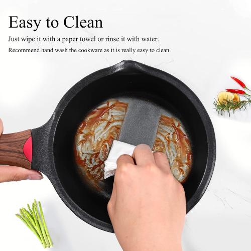 Vinchef 2QT Nonstick Sauce Pan with Lid, Ceramic Coating