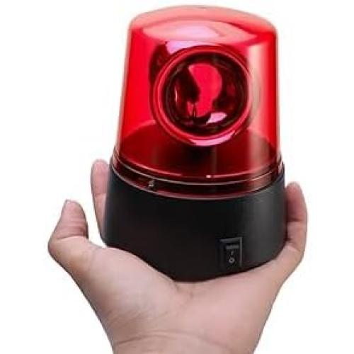 3inch Rotating Red Flashing Beacon Party Lamp DJ Strobe Light Disco Ball Light, 360 Degree Flashing Flare Safety Warning Lights Emergency LED Car Siren Strobe Lights