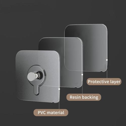 12 Pack Adhesive Wall Hooks, Wall Hangers Without Nails, No Damage Picture Hooks Waterproof and Rustproof to use Inside Kitchen, Bathroom, Home and Office（14mm）