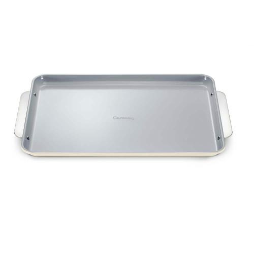 Caraway Non-Stick Ceramic Baking Sheet - Naturally Slick Ceramic Coating - Perfect for Baking Roasting and More - Large (18 x 13 ) - Cream