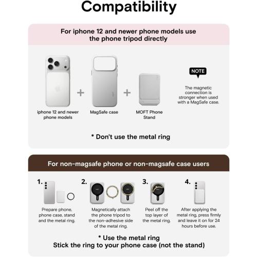 MOFT Phone Tripod Stand & Wallet, NFC Card Holder, Hold 1-2 Cards