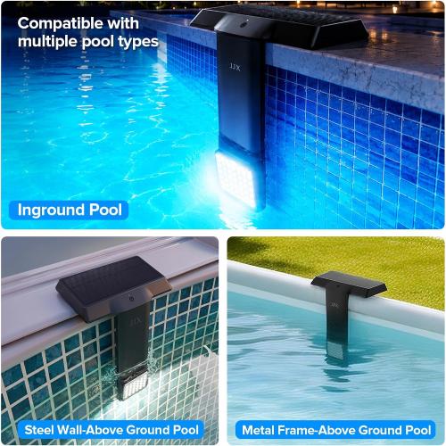 Solar & USB Rechargeable LED Solar Pool Lights for Inground & Above Ground