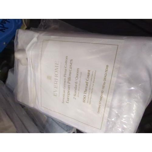 Everhome PimaCott Sateen 800-Thread-Count Standard Pillowcases in White (Set of 2)