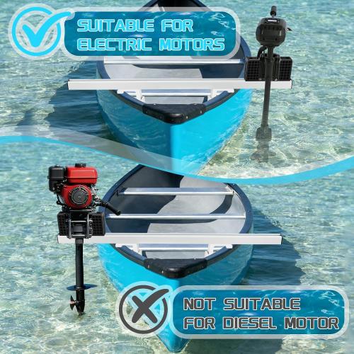 (Missing mount)  hCanoe Trolling Motor Mount Bracket & Fishing Accessories Mount Platform for Canoe (Single Bracket(C-Type Fixtures Installation))