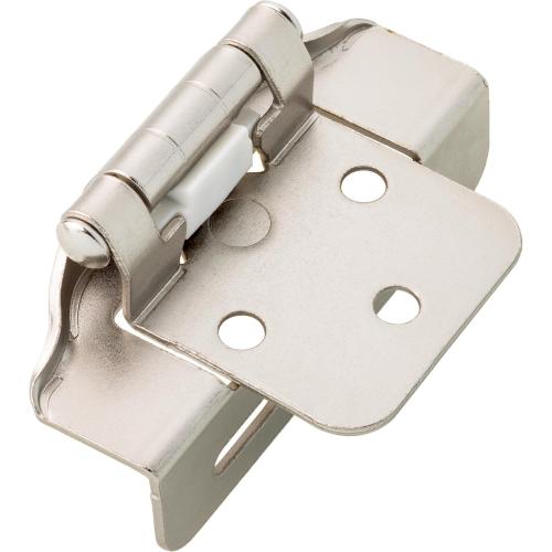 Franklin Brass (10-Pack) Self-Closing Cabinet Hinges 1/2' Semi-Wrap Overlay for Cabinet Doors Kitchen/Cabinets/Cupboards/Furniture, Satin Nickel H01915K-SN-B