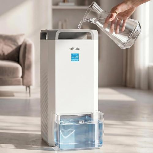 Afloia 1000ml/h Mist Free Humidifier and Air Purifier in One for Bedroom | Evaporative Humidifier Combo, 4-Way Airflow, Top Fill Design, Quiet Sleep Mode, Up to 20H Runtime, Auto Humidity Control
