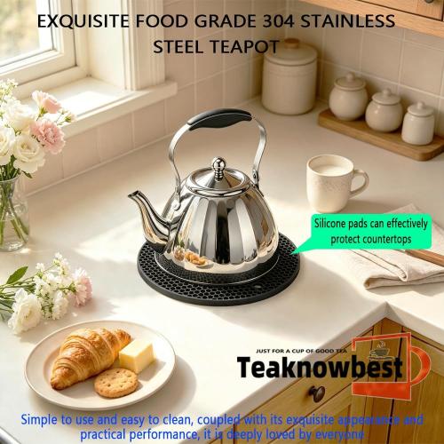 60.8oz/1800ml Tea pot, Stainless Steel Teapot With Removable Infuser