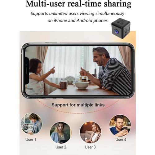 Spy Camera Hidden Camera WiFi,HD1080P Mini Wireless Camera, Small Motion Detection Camera, Night Vision Cameras for Home Security with App