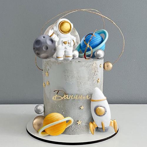 Space Cake Toppers Outer Space Cake Decorations Astronaut Rocket Star Picks