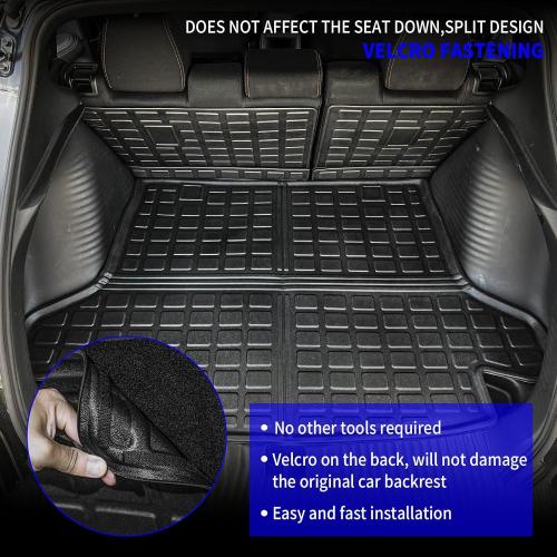 Rongtaod Floor Mats Compatible with 2023-2025 2026 Honda HRV Trunk Mat Cargo Mat Cargo Liner All Weather Back Seat Cover Protector 2024 HR-V Accessories (Trunk Mat Backrest Mats Floor Mats)
