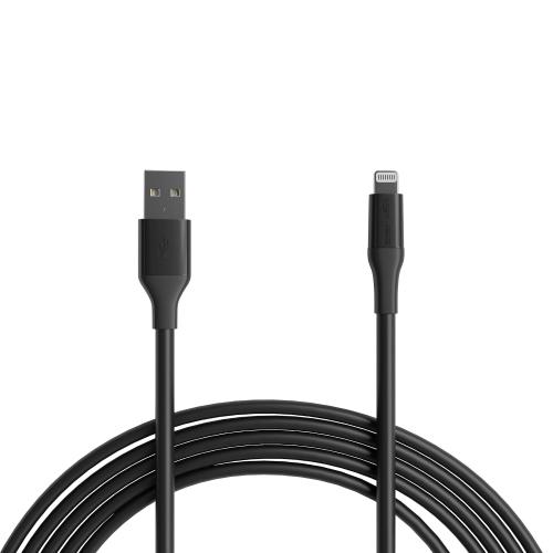 Amazon Basics Apple MFi Certified USB-A to Lightning Charger Cable for iPhone iPad, Heavy-Duty Fast-Charge, 10ft, Black