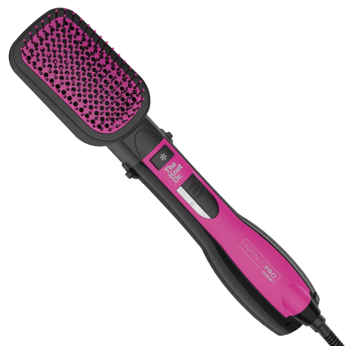 Color Black and Pink Conair The Knot Dr. All-In-One Smoothing Dryer Brush