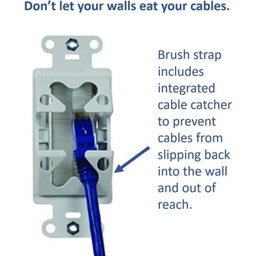 Legrand – OnQ in-Wall Cable Management Kit for Power & Low Voltage Cords – Hides TV or Display Cables Retrofit Behind The Wall – UL Listed TV Cord Hider w/DIY Install & Included Hardware – HT2102WHV1