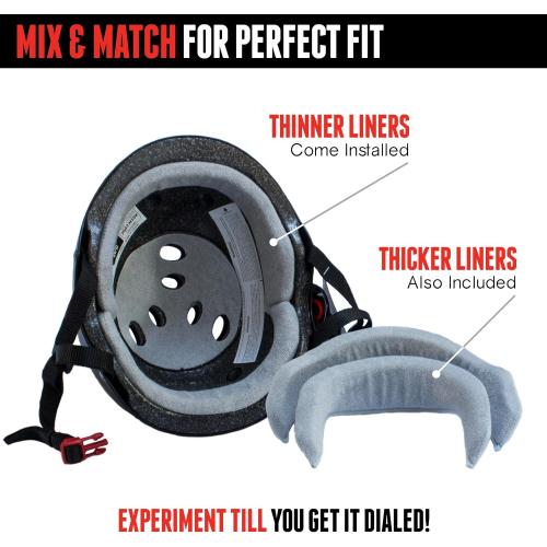 Triple Eight Certified Sweatsaver Helmet for Skateboarding, BMX, Roller Derby, Roller Skating, Inline Skating, Scooter and Bike