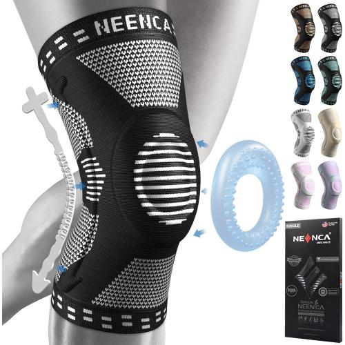 NEENCA Professional Knee Brace, Compression Knee Support with Patella Gel Pad & Side Stabilizers, Medical Knee Sleeve for Pain Relief, ACL,PCL, Meniscus, Injury Recovery, Arthritis, Sports, Workout...