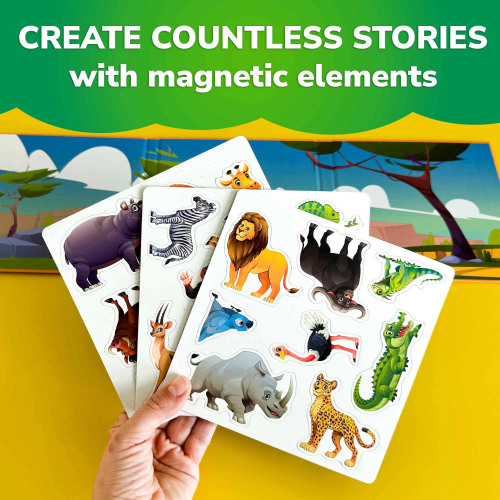 QUOKKA Travel Magnetic Puzzle Game, 20  Piece Educational Puzzles for Kids Ages 3-5