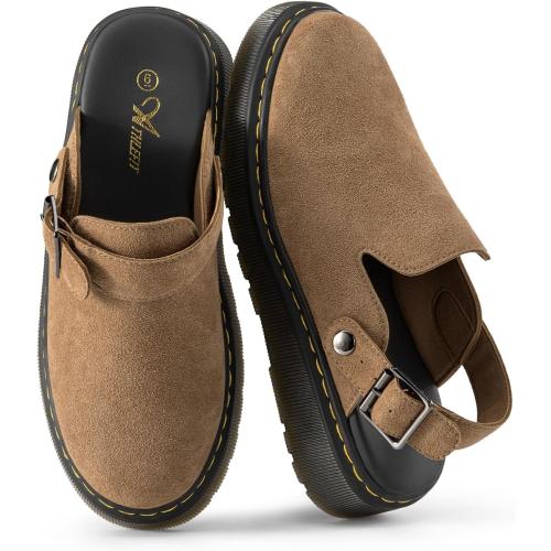 SIZE 6‼️‼️Athlefit Women's Slip On Suede Clogs with Back Strap