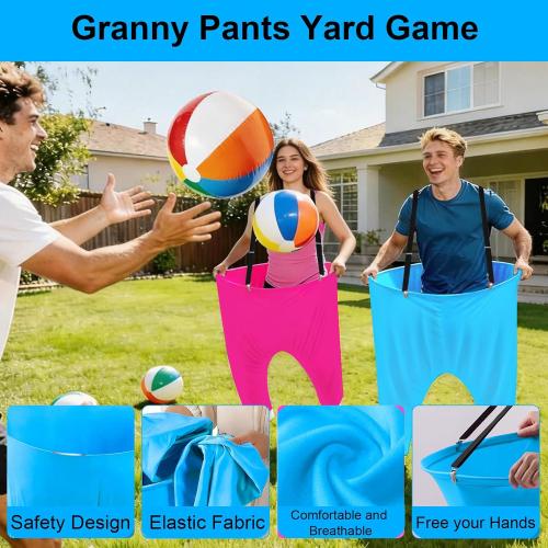 19PCS Granny Pants Yard Game, Hilarious Toss Outdoor Games for Kids 4