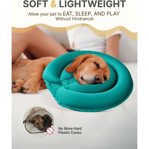 MIDOG Dog Cone Collar for Large Medium Dogs, MD-295-Blue-L-1-5-18A