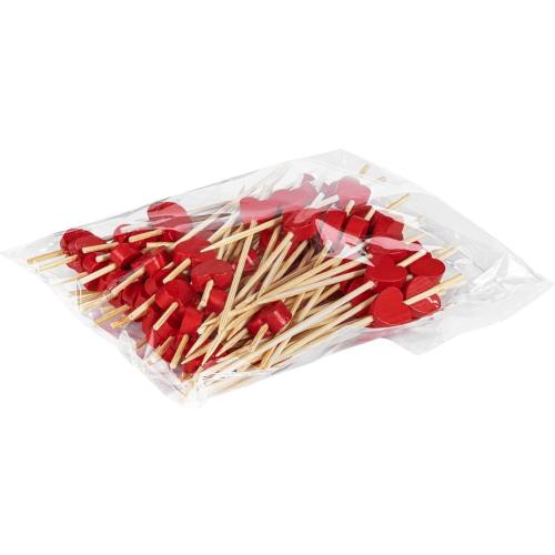 Karat Earth 3.5'' Bamboo Pick, Red - 30ct