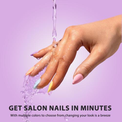 KQueenest Baby Pink Press on Nails Short Almond, 30 Pcs Spring Thick Fake Nails Short Acrylic Nails Press on Natural Fit Short Almond Nails Glue on Reusable Stick on Nails For Women
