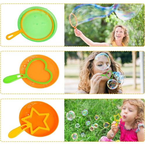 Roberly 25 PCS Big Bubble Wands Set with Tray, Bubble Making Maker for Kids