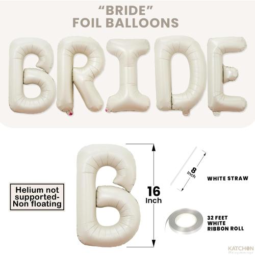 KatchOn Sage Green Bride Balloons Set 9Pcs, Bachelorette Party Decorations