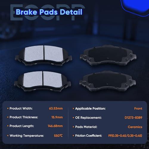 Brake Pads ECCPP D1273 Front Ceramic Brake Pads Kits For Jeep For Wrangler