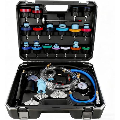 28pcs Radiator Pressure Tester Kit, Coolant Vacuum Refill Kit