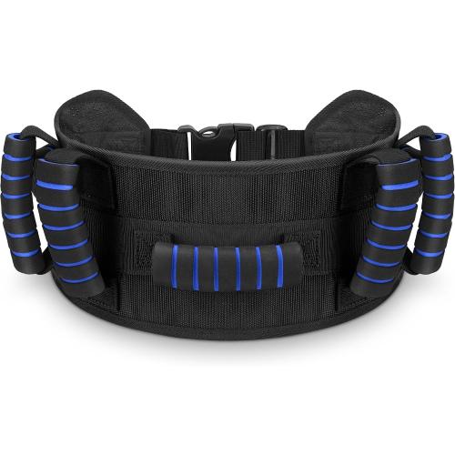 Gait Belt for Seniors with Handles, Gate Belts Medical with Quick Release Latch - Elderly Physical Therapy Transfer Belt for Lifting Seniors,Patients,Disabled(Blue)