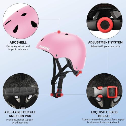 Kids Bike Helmet,Toddler Skateboard Helmets for Ages 2-3-5-8-14 Years Boys Girls，Adjustable Multi-Sport Bicycle Skateboarding Football Roller Skating Scooter Rollerblade Balance Bike Helmet