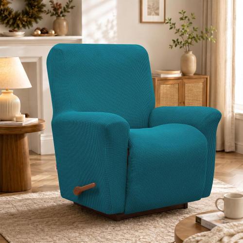 Recliner Chair Covers, 1-Piece Lazy Boy Recliner Covers,Peacock Blue