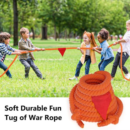 X XBEN Tug of War Rope with Flag for Kids 20FT, Teens and Adults