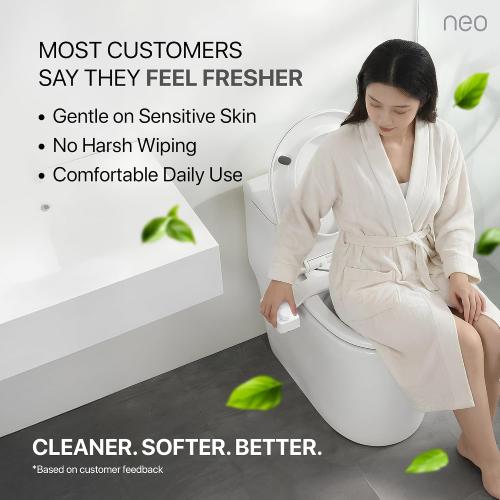 Bidet Attachment for Toilet – Dual Nozzle Front & Rear Wash, Self-Cleaning, Adjustable Water Pressure Dial, Non-Electric, Ultra-Slim, Fits Round & Elongated Toilets, Easy 8-Min Install | by ZeroTouch
