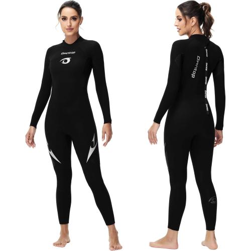 Owntop Wetsuit 5mm Neoprene Diving Suit for Mens Womens - Thicken Full Wet Suit, Back Zip Long Sleeve UPF50  Keep Warm Swimwear for Scuba Surfing Swimming Diving Snorkeling Water Sports