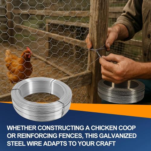 LEIFIDE Wire in Galvanized, 18 Gauge x 2000ft Hardware Cloth Roll Tie Tool Annealed Galvanized Steel Hobby Wire Flexible Reel for Home Decoration Industrial(Silver)